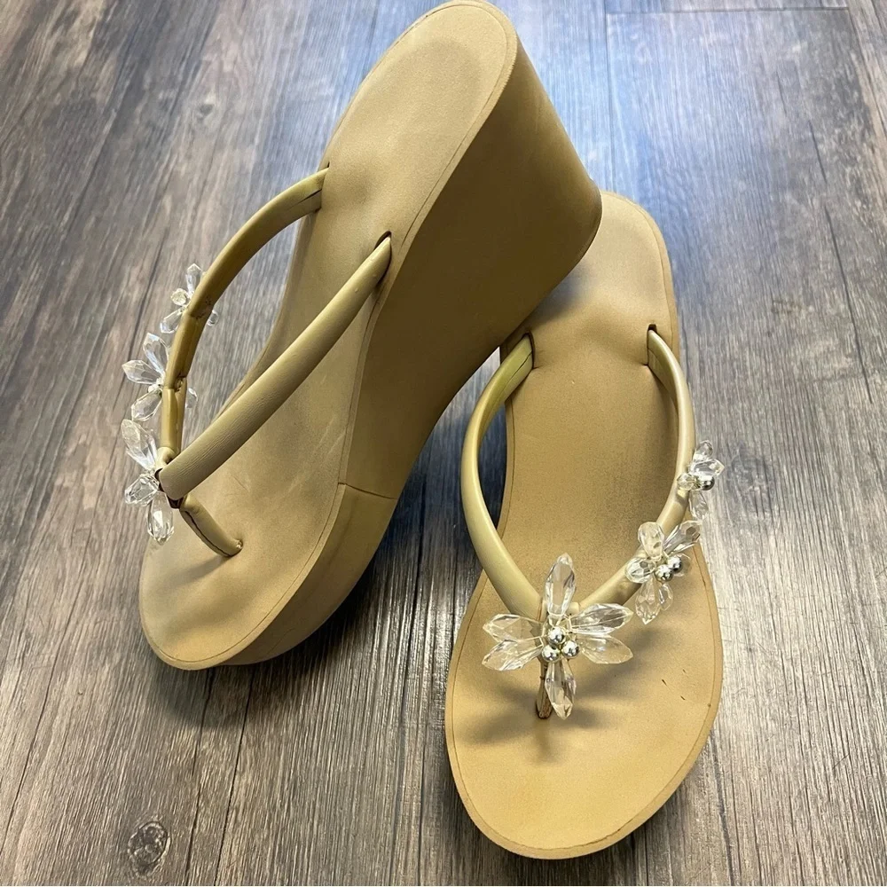 MMbyzhuo Platform Flip Flops Wedges Sandals flip flop Shoes Summer Comfy Thong 8